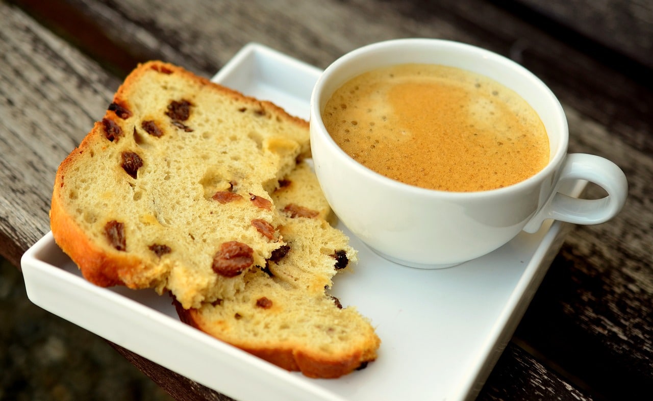 Cake and coffee at PK coffee